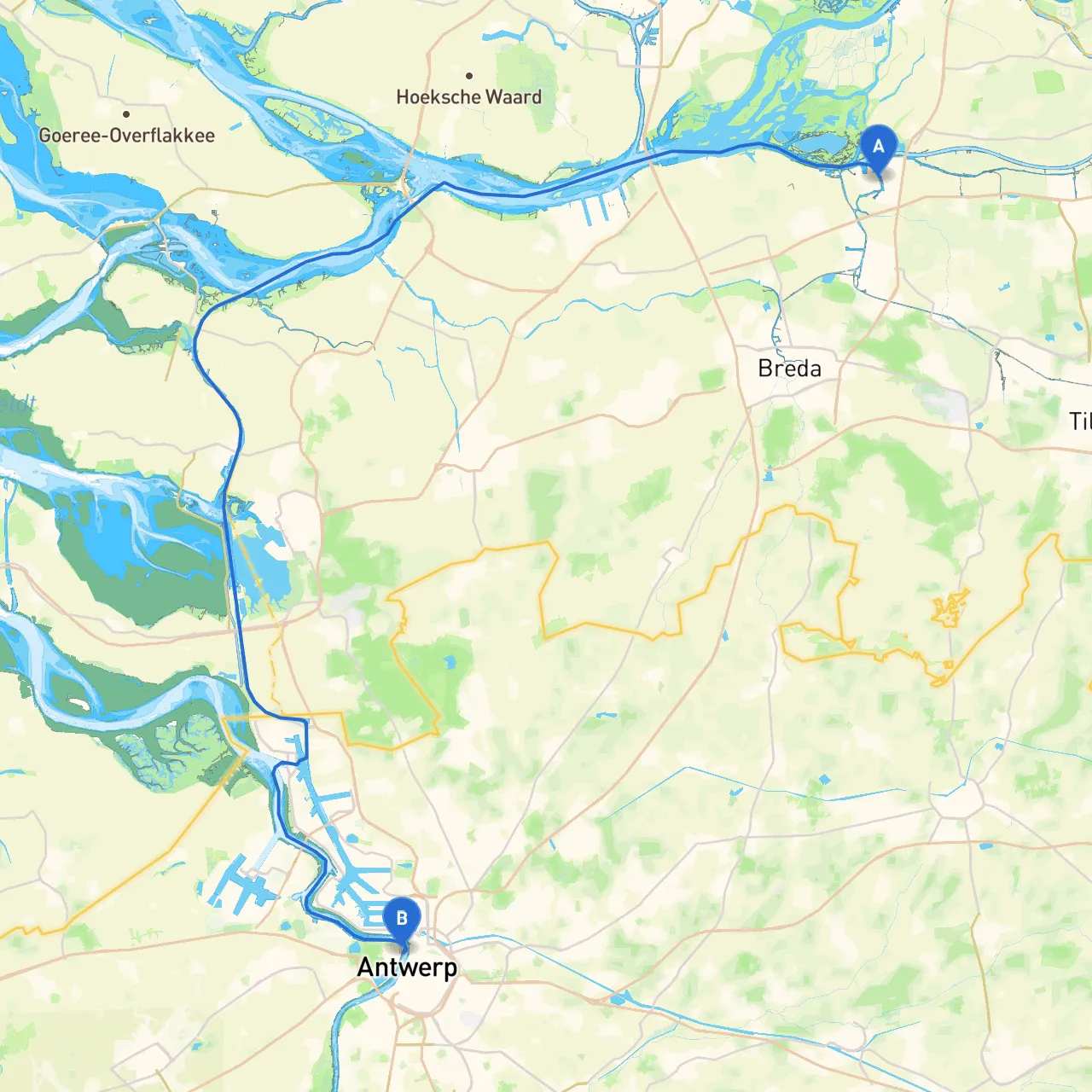 Geertruidenberg to Antwerpen