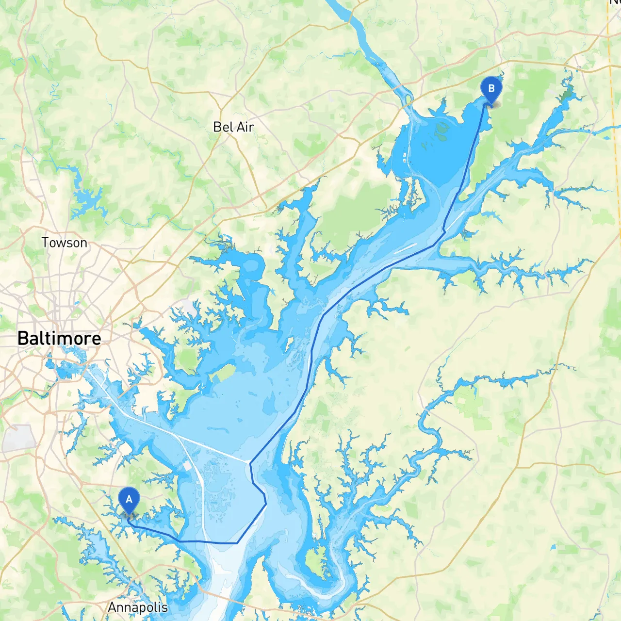 Glen Burnie to North East