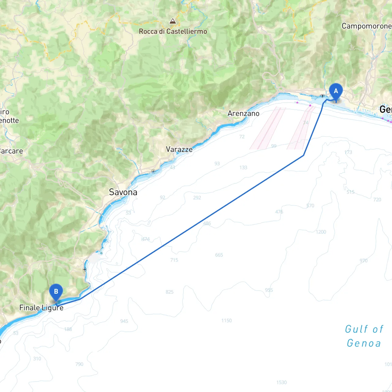 Genova to Finale Ligure