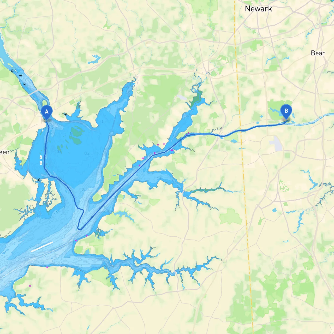 Havre de Grace to Bear