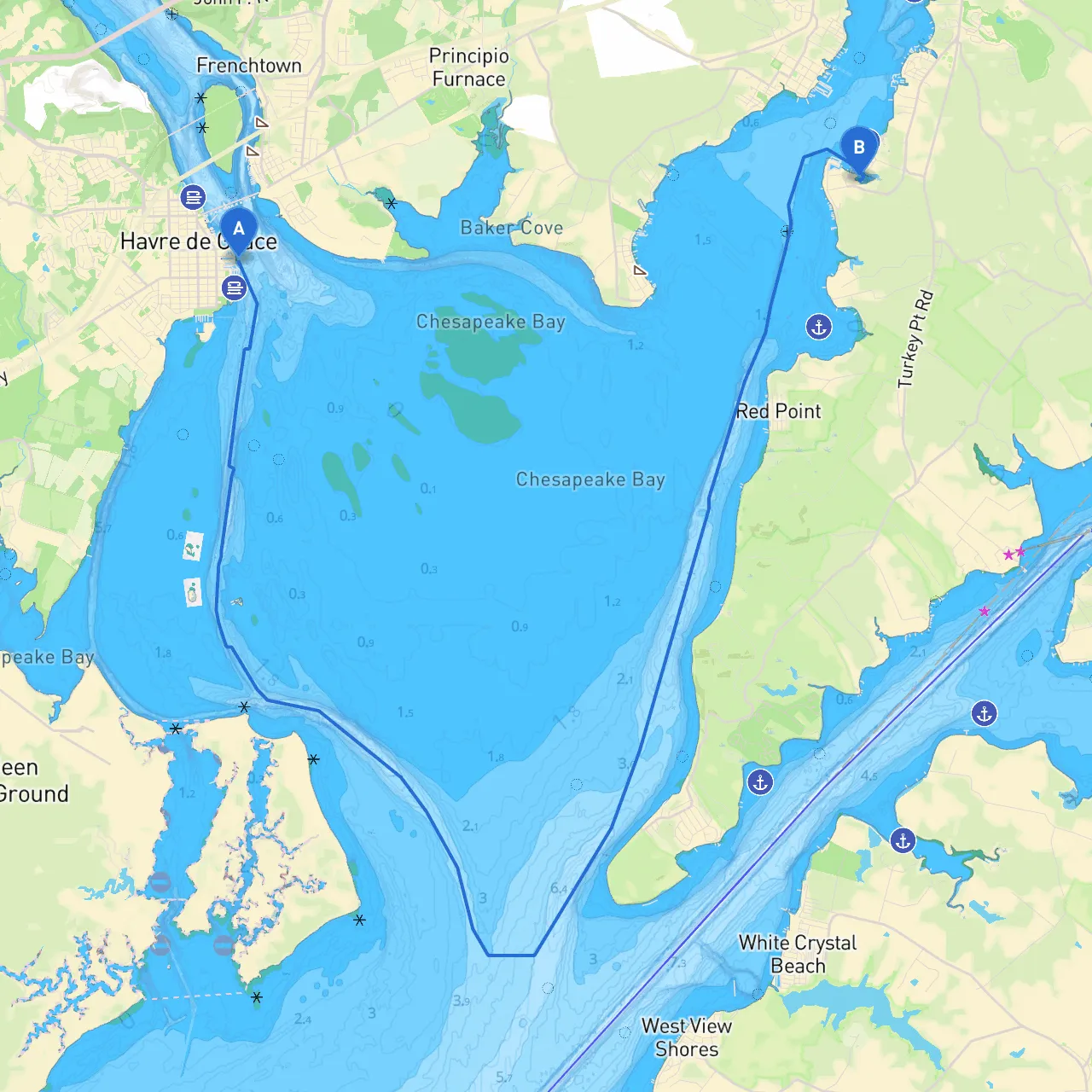 Havre de Grace to North East