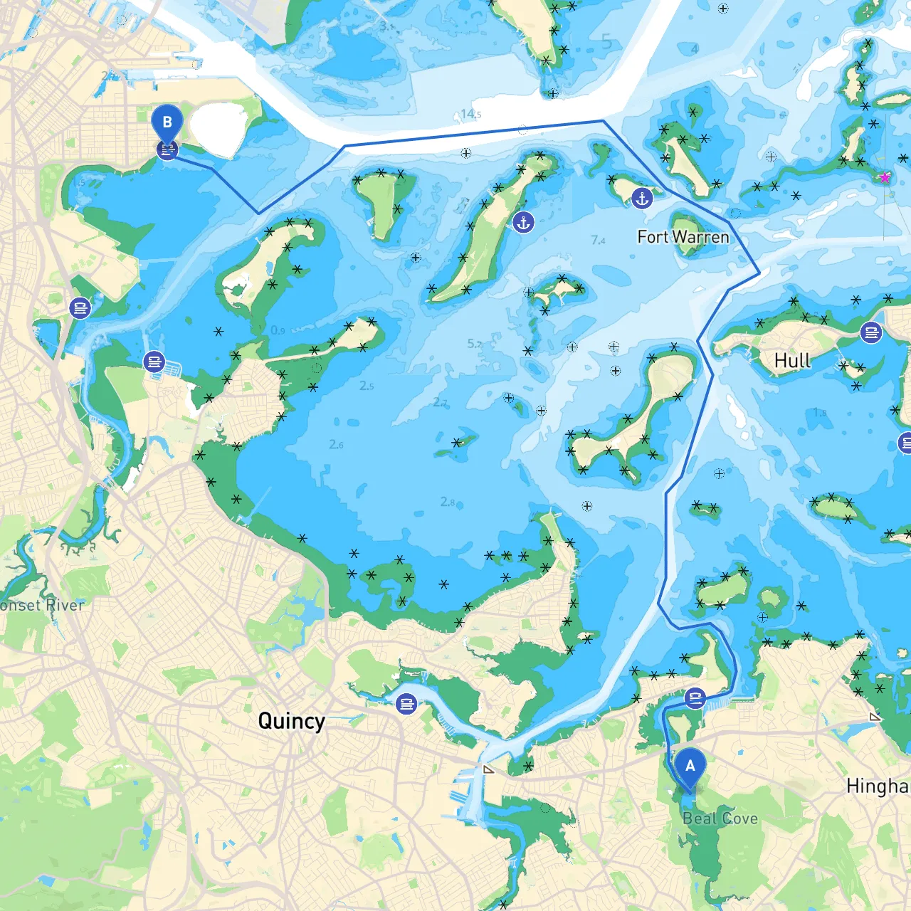 Hingham to South Boston