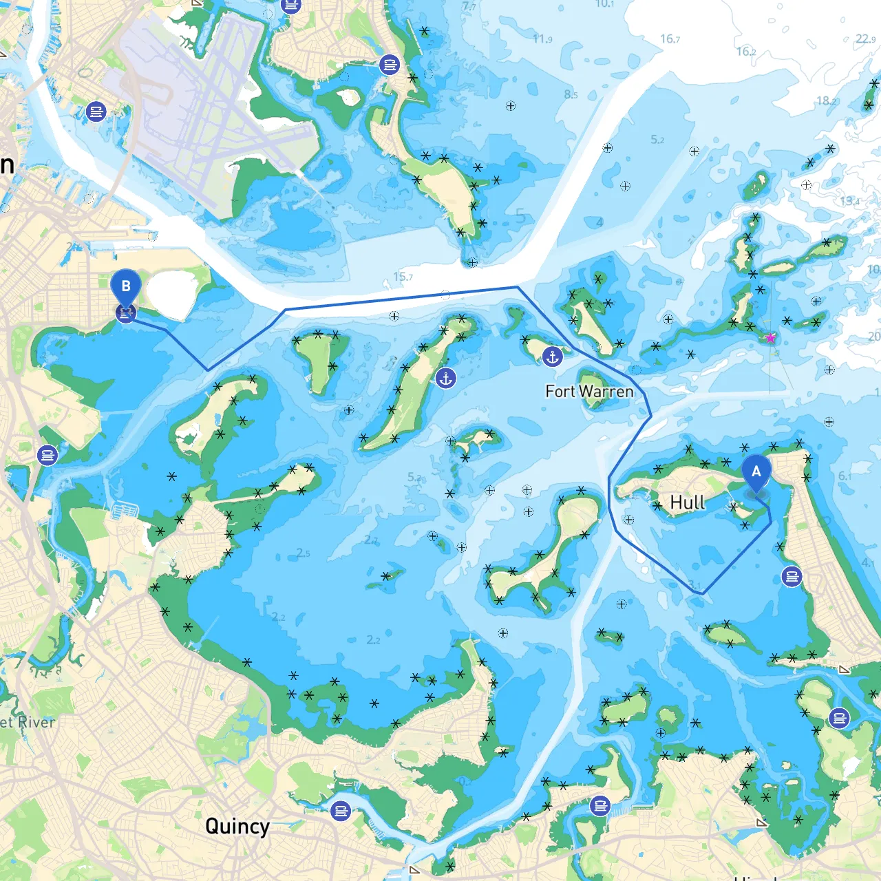 Hull to South Boston