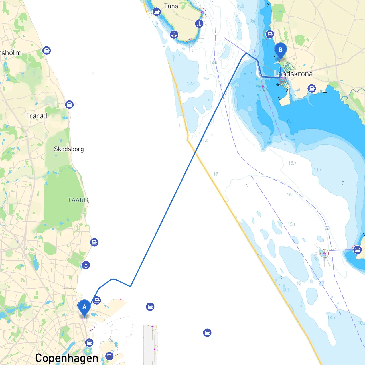 København to Landskrona