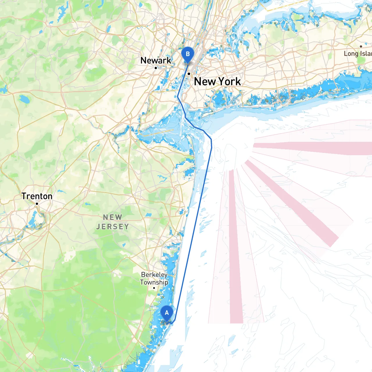 Long Beach Township to New York