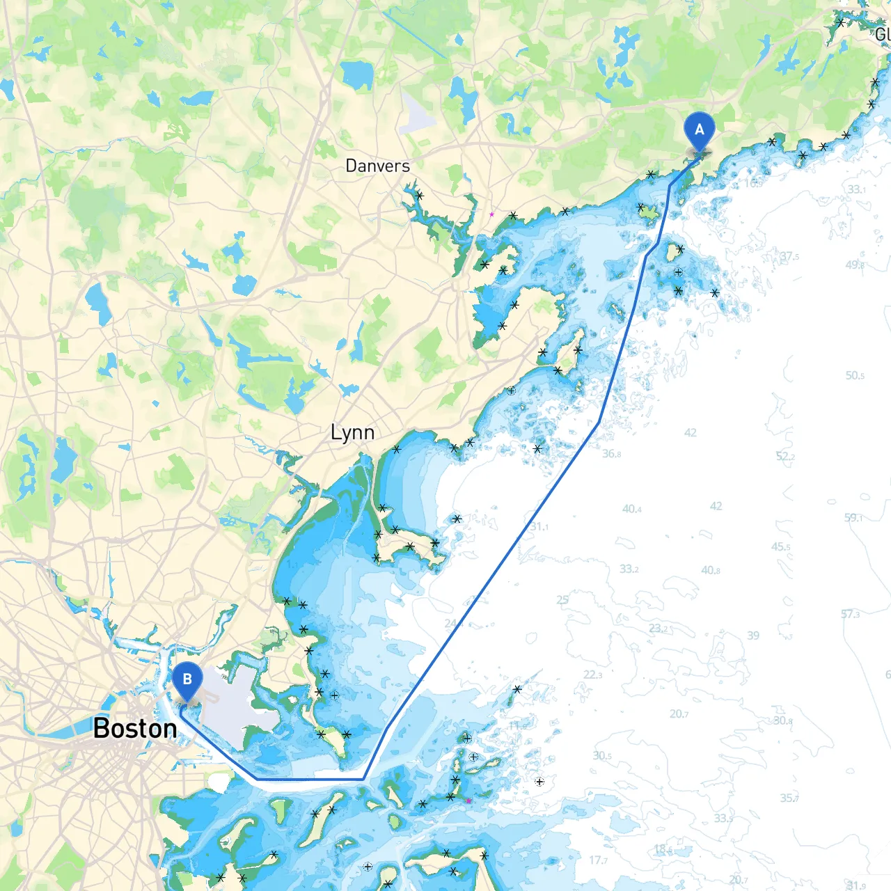 Manchester by the Sea to East Boston