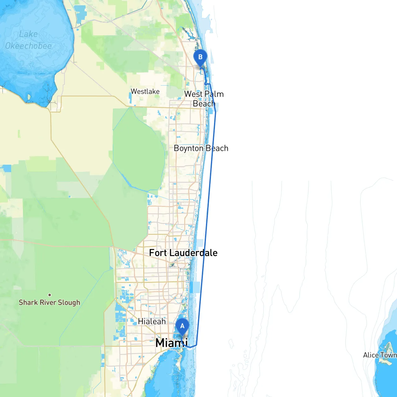 Miami Beach to North Palm Beach