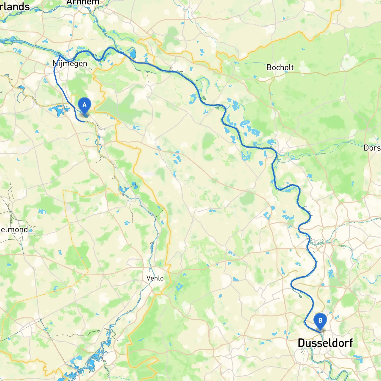 Middelaar to Dusseldorf