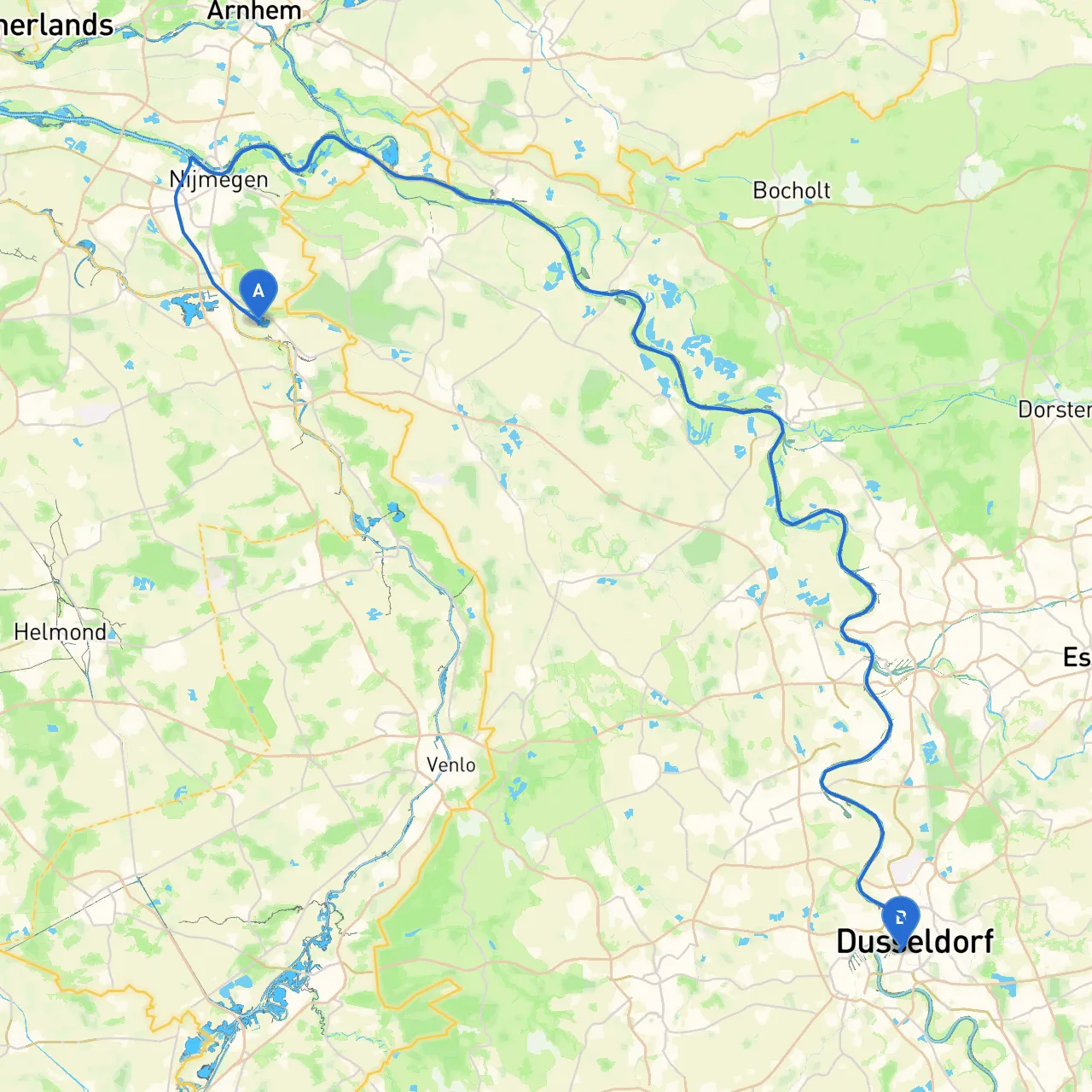 Middelaar to Düsseldorf