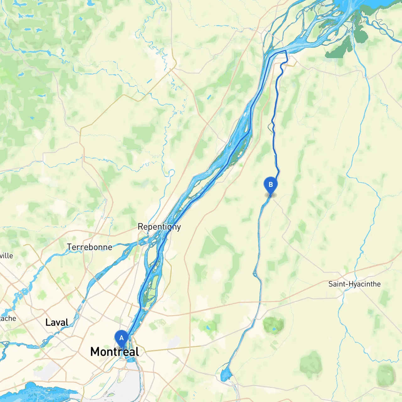 Montreal to St Denis