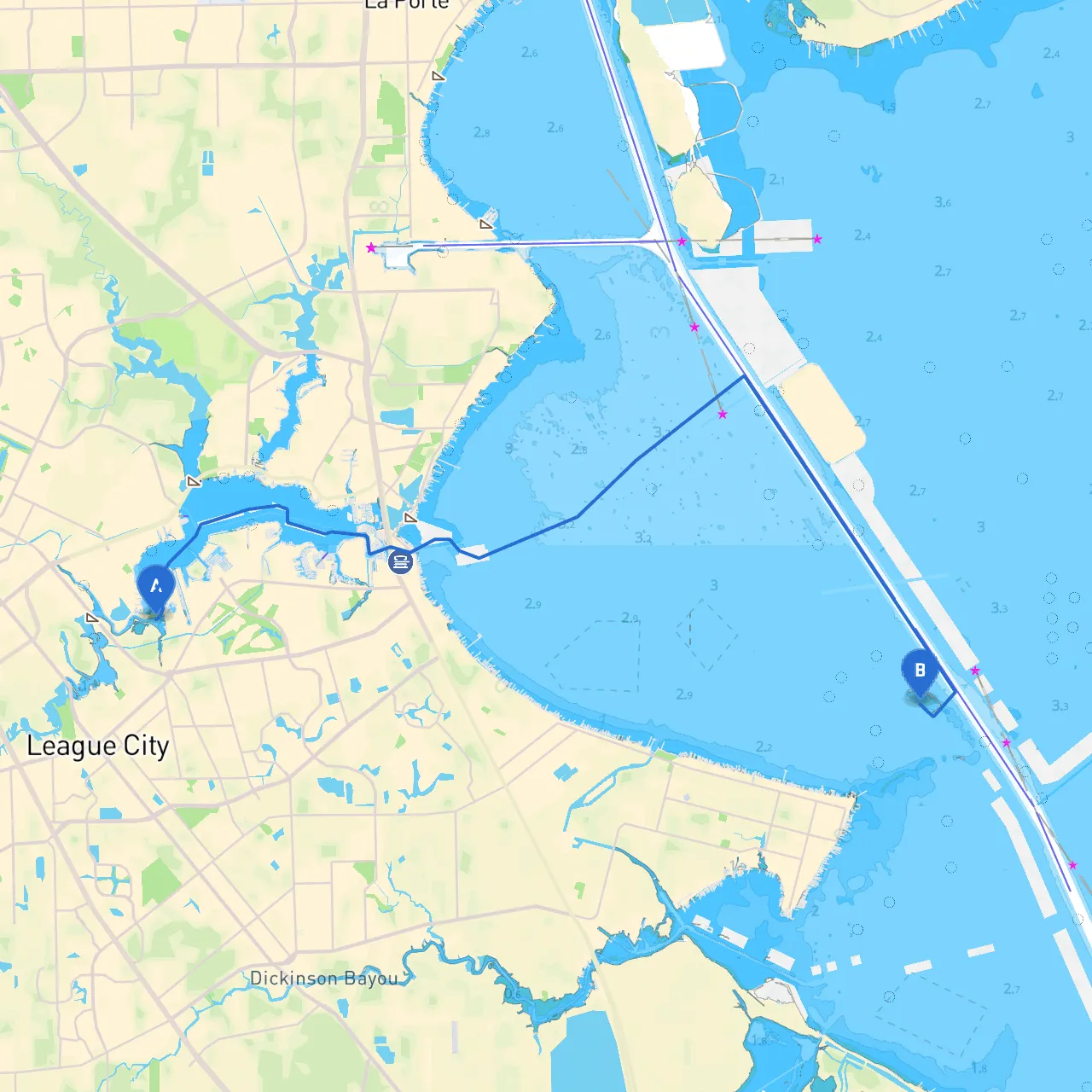 Nassau Bay to Texas City