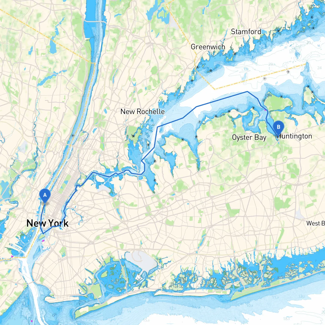 New York to Cold Spring Harbor