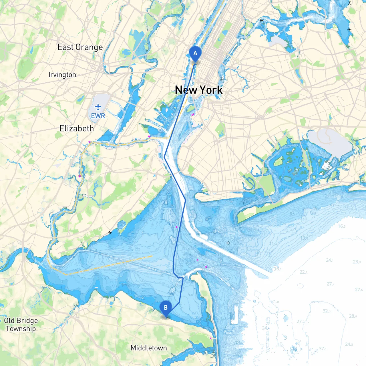 New York to Leonardo