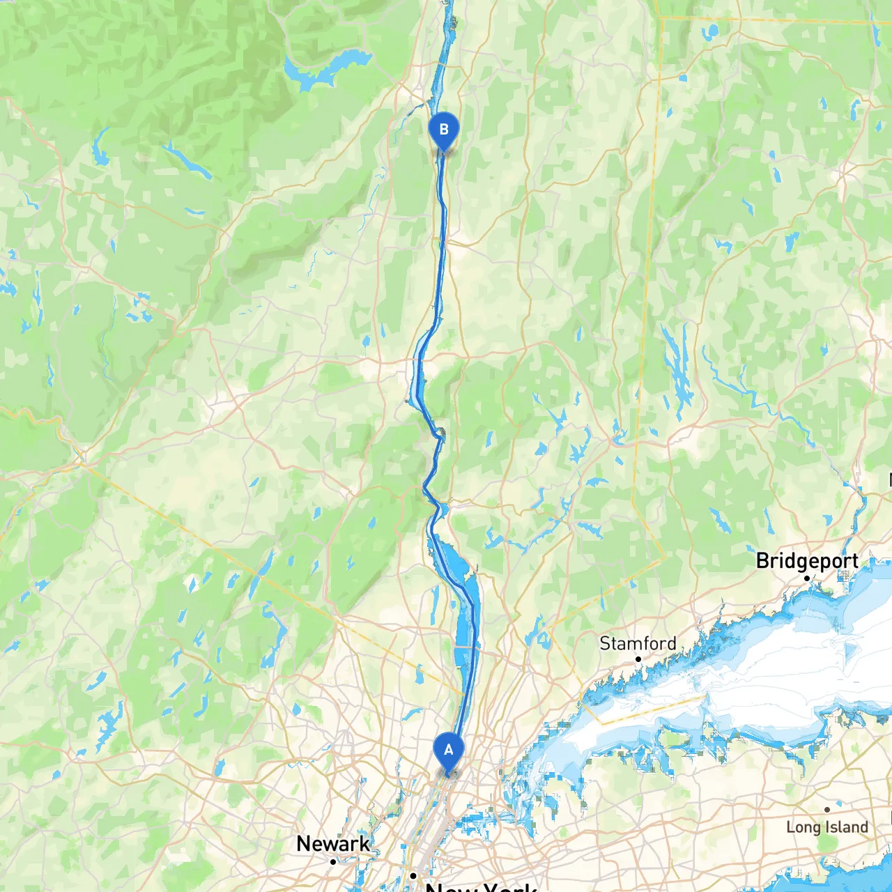 New York to Staatsburg