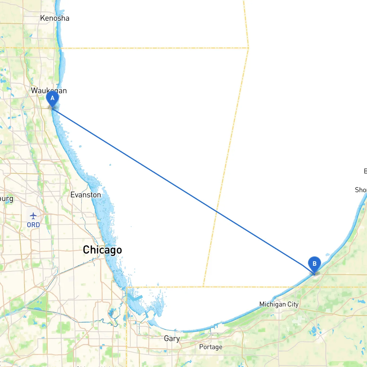 North Chicago to New Buffalo