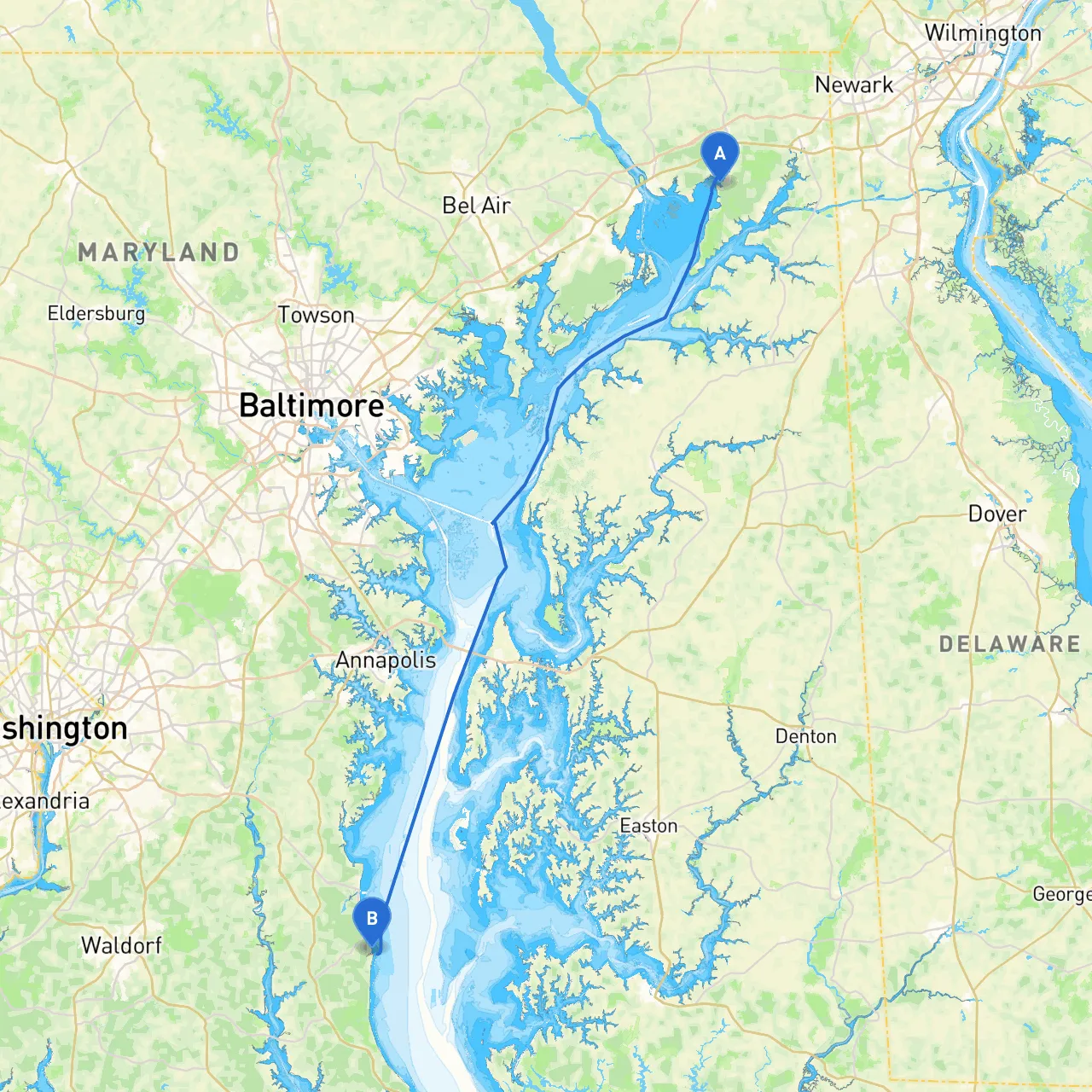 North East to Chesapeake Beach