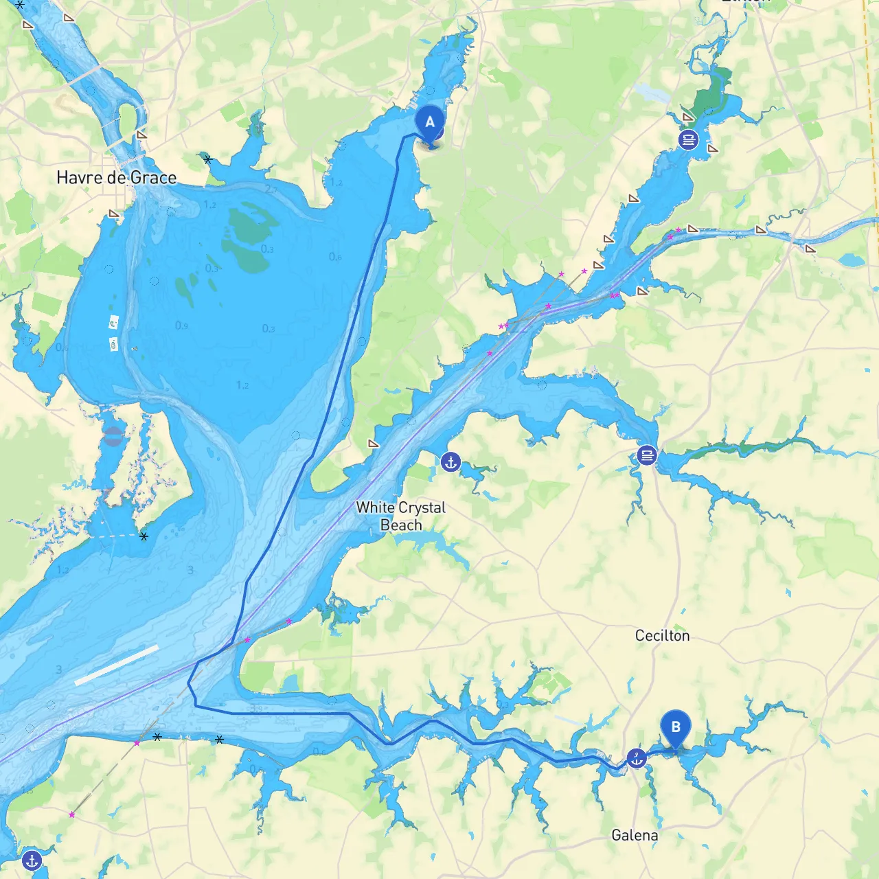 North East to Galena