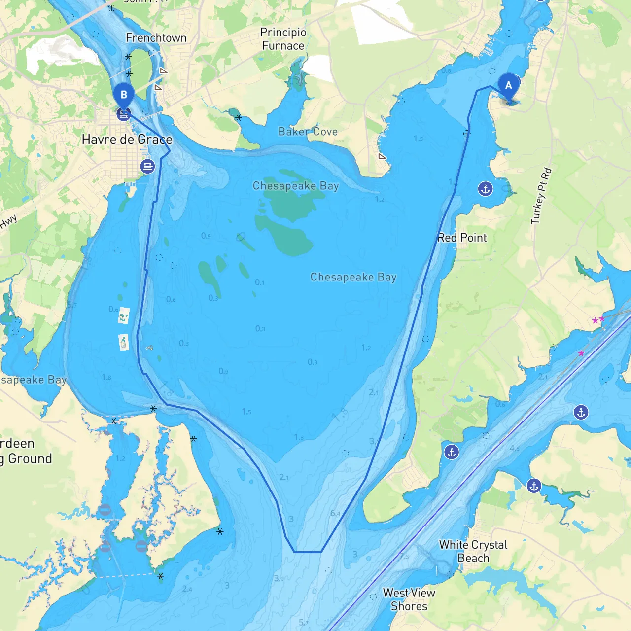 North East to Havre De Grace