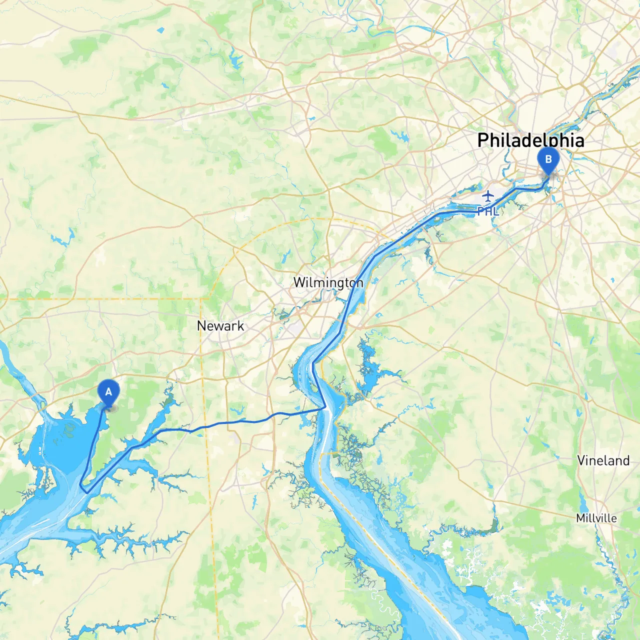 North East to Gloucester City