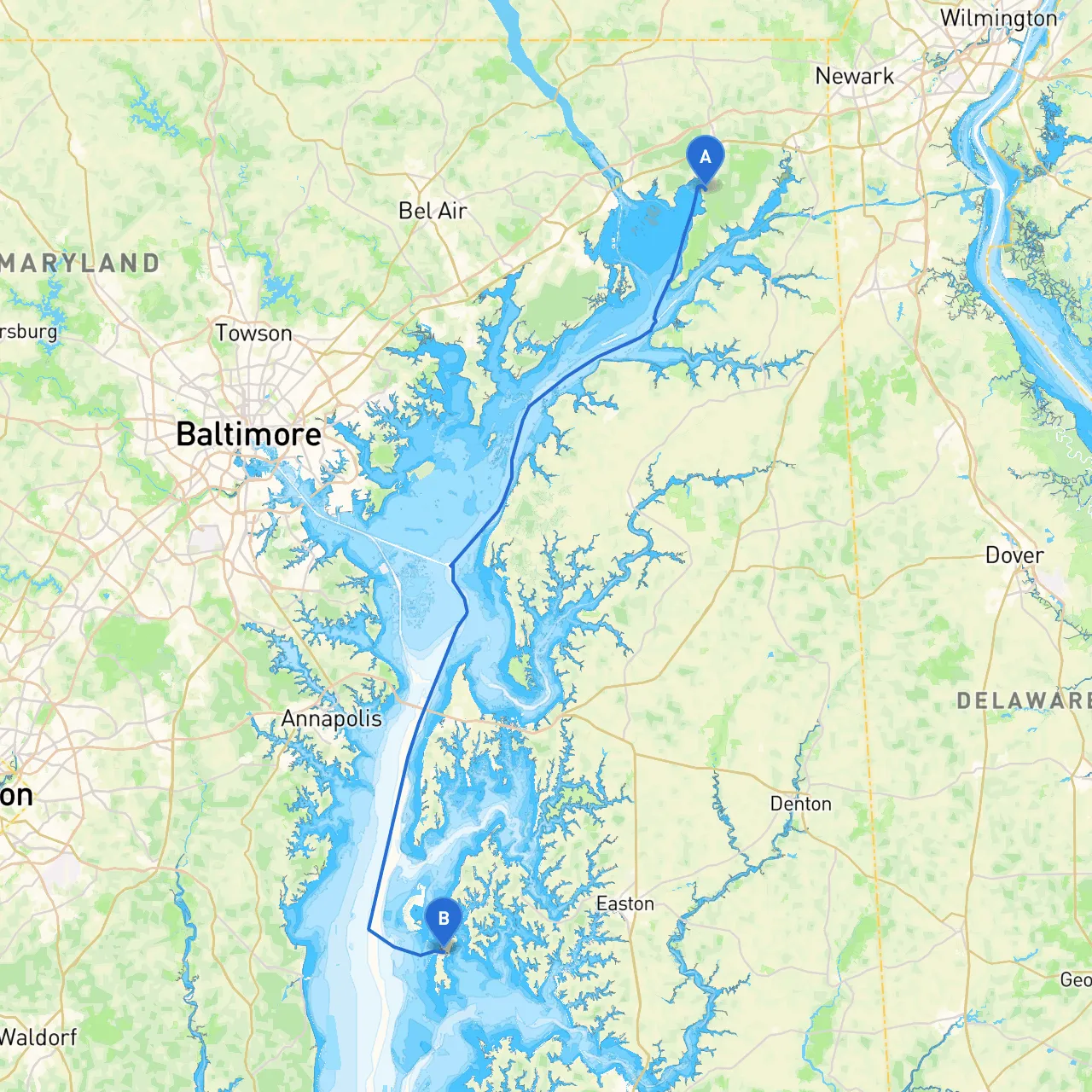 North East to Tilghman
