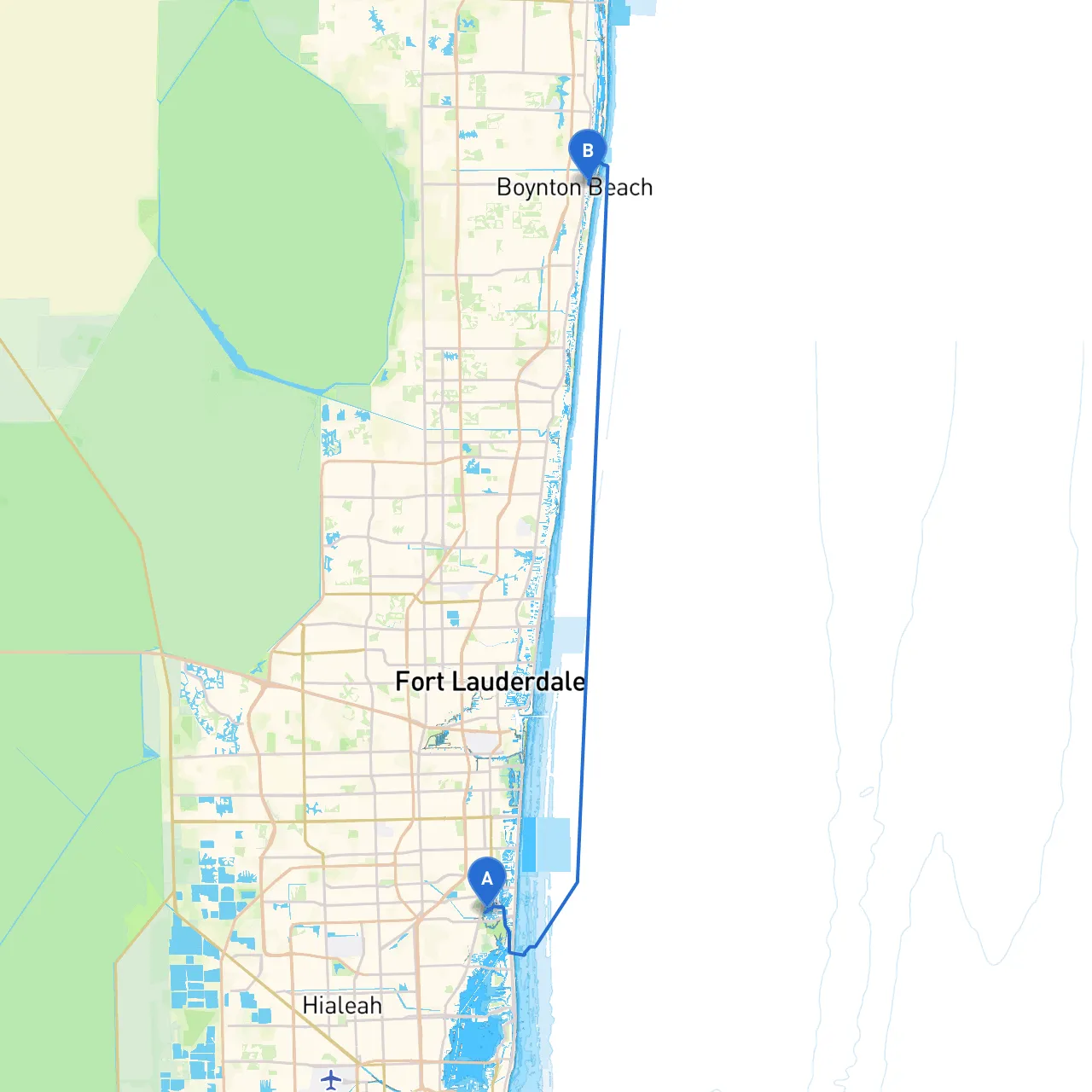North Miami Beach to Boynton Beach