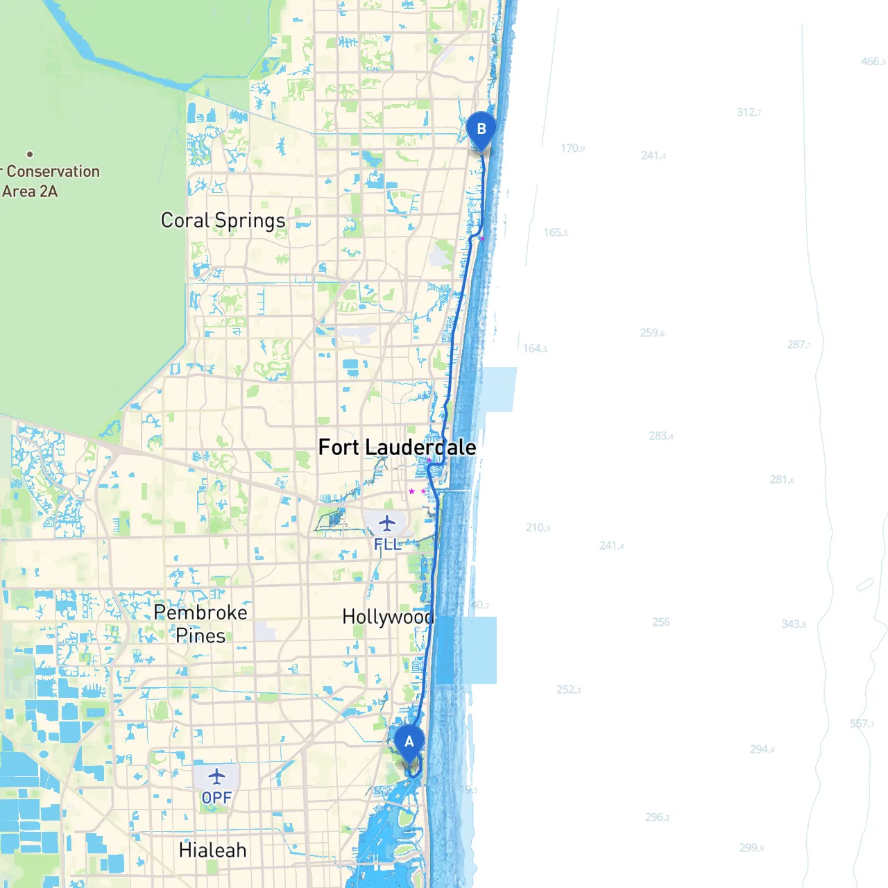 North Miami to Deerfield Beach