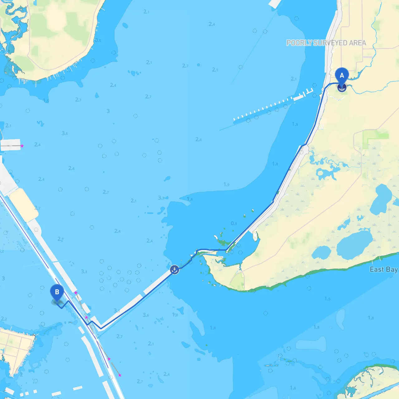 Oak Island to Texas City