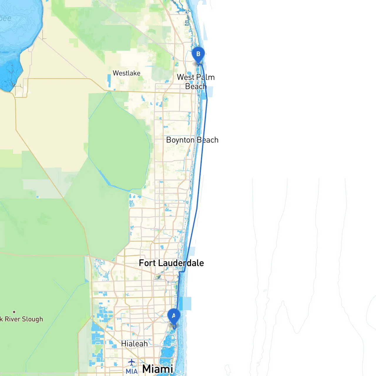 North Miami to Palm Beach