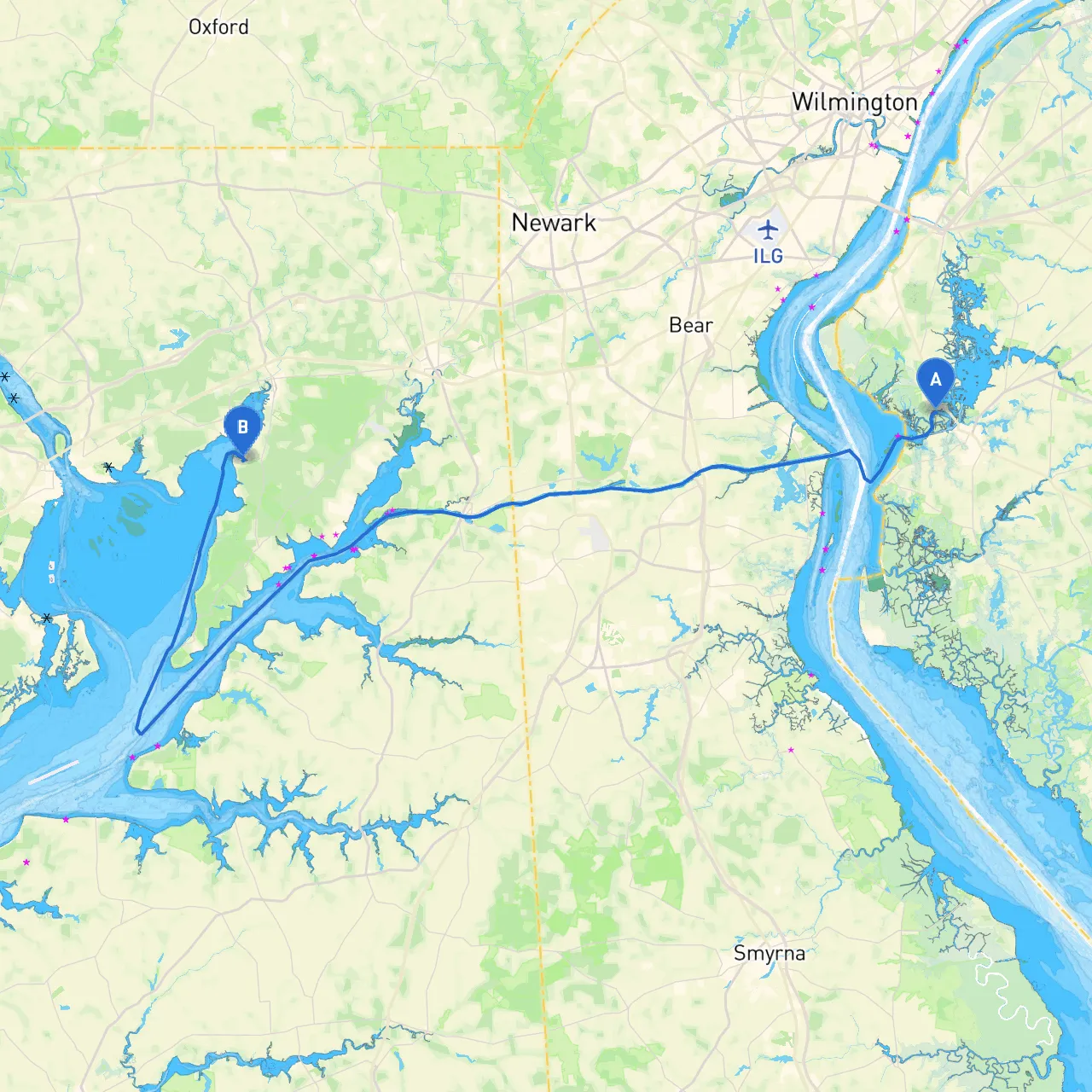 Pennsville Township to North East