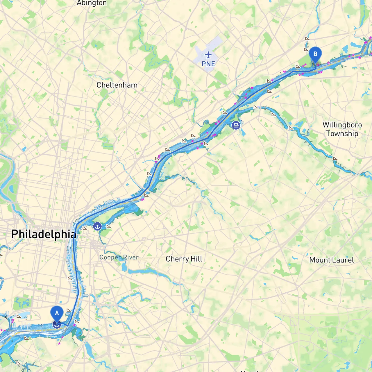 Philadelphia to Croydon