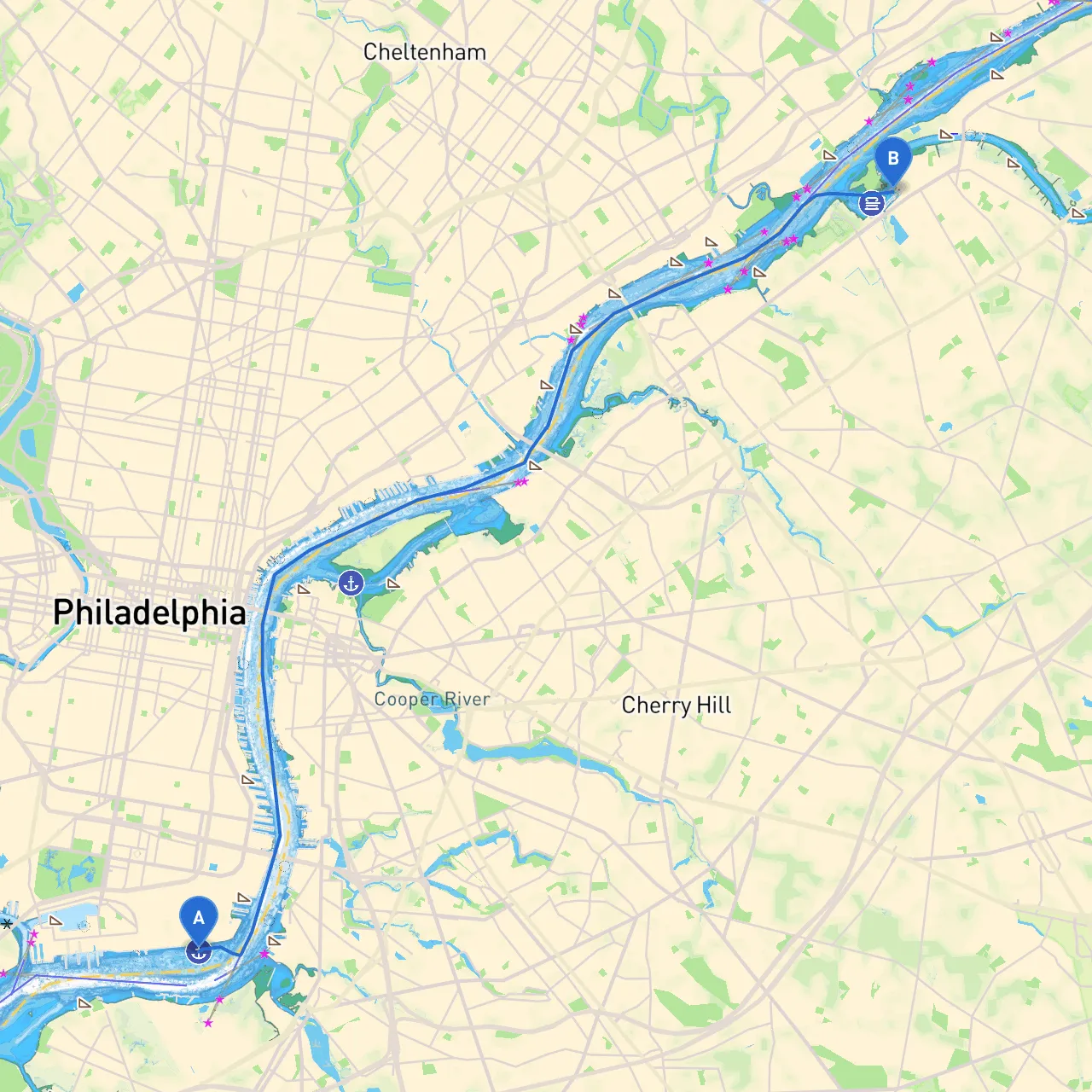 Philadelphia to Riverside