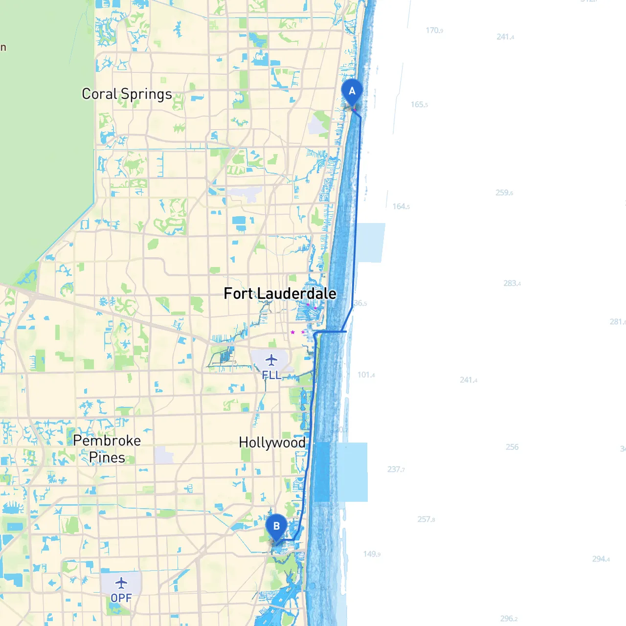 Pompano Beach to North Miami Beach