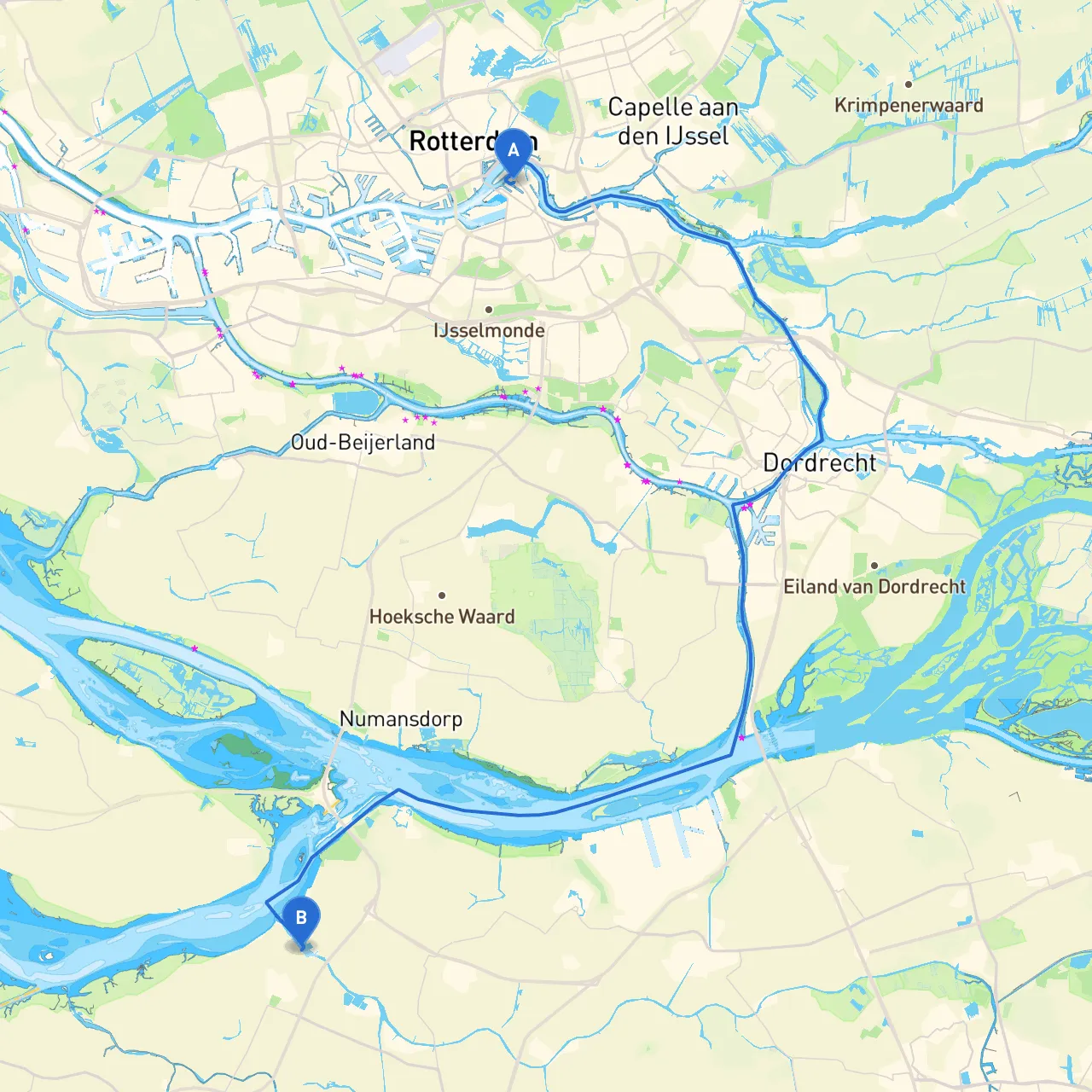 Rotterdam to Dinteloord