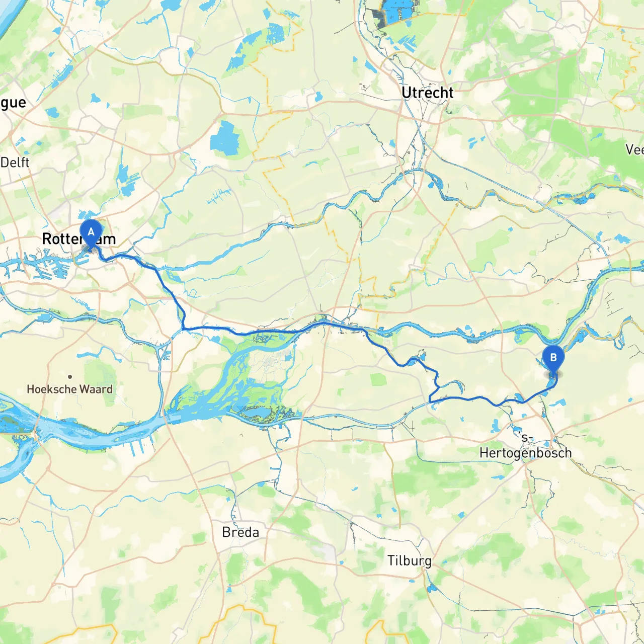 Rotterdam to Kerkdriel