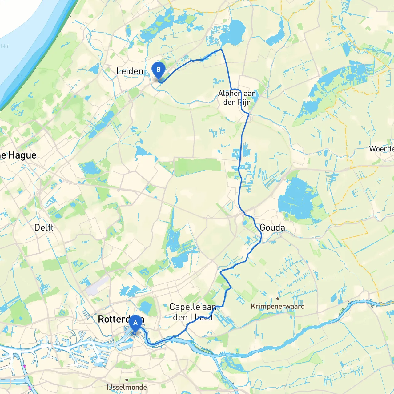 Rotterdam to Leiderdorp