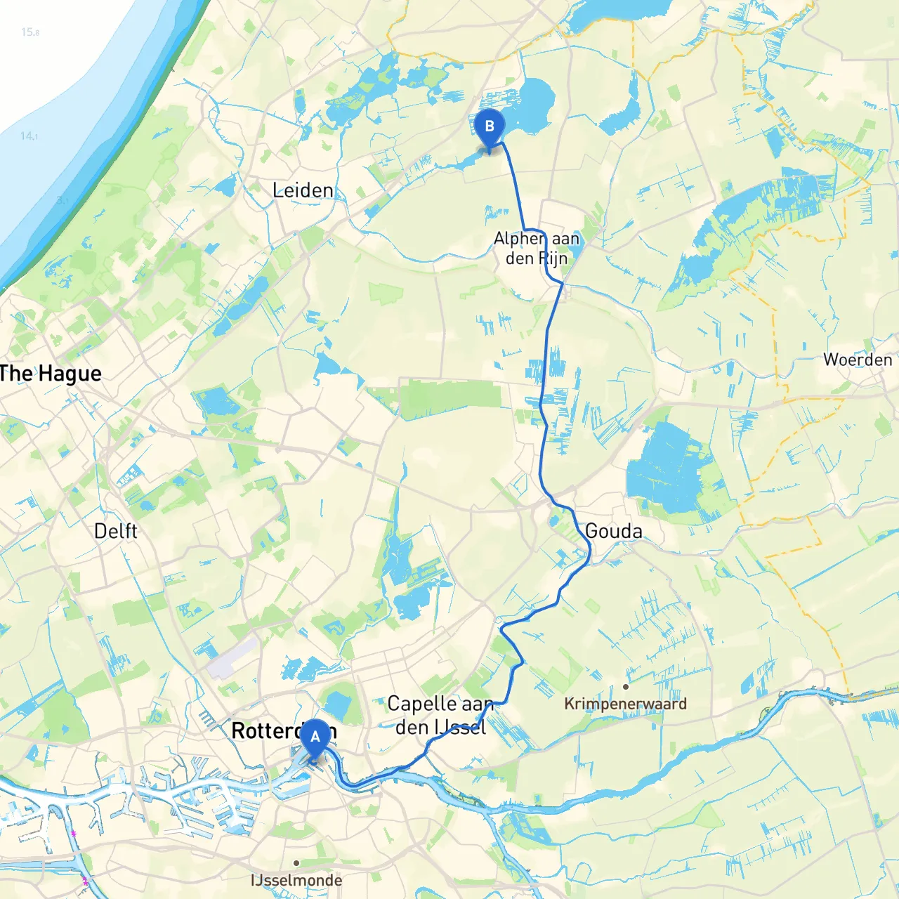 Rotterdam to Woubrugge