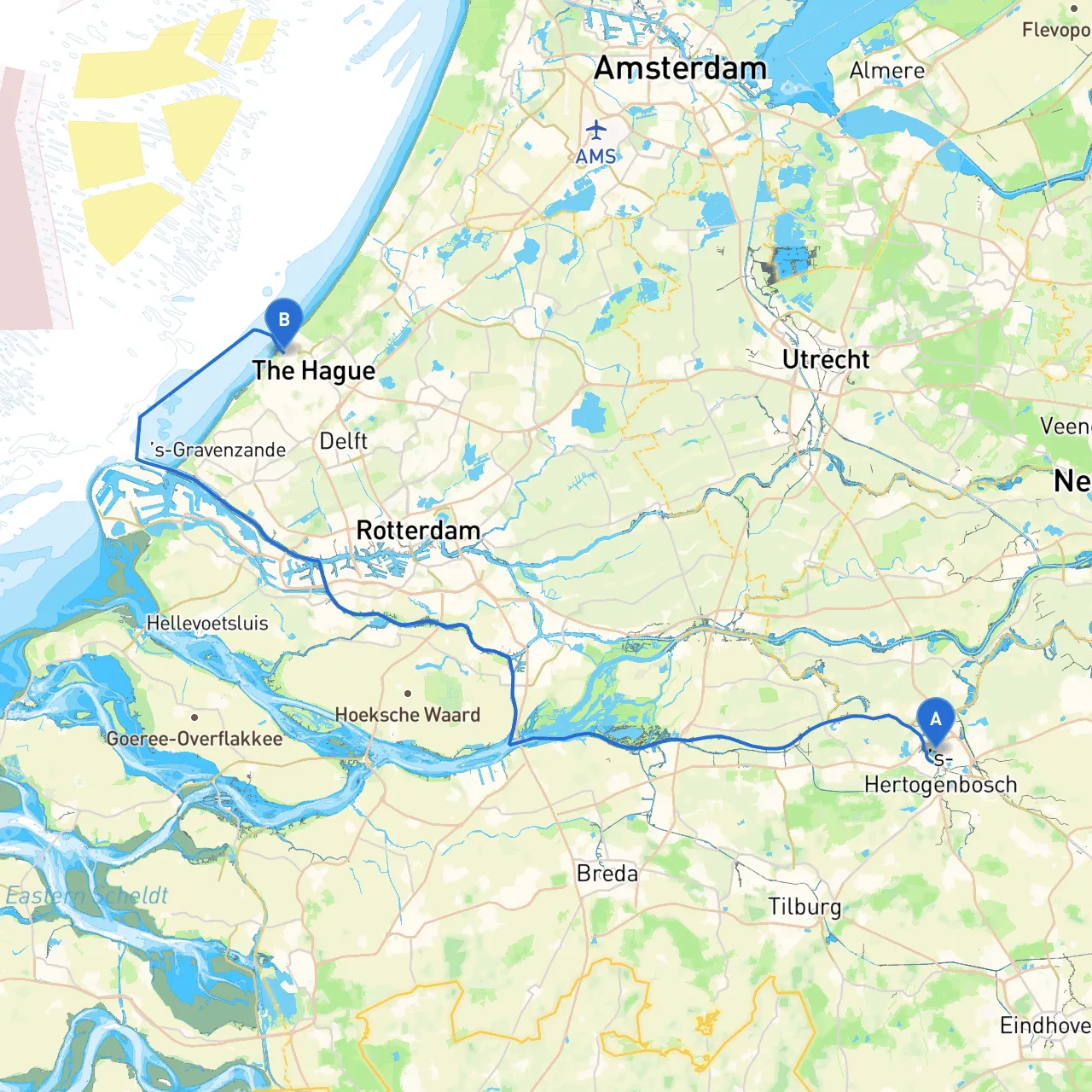 s Hertogenbosch to Den Haag