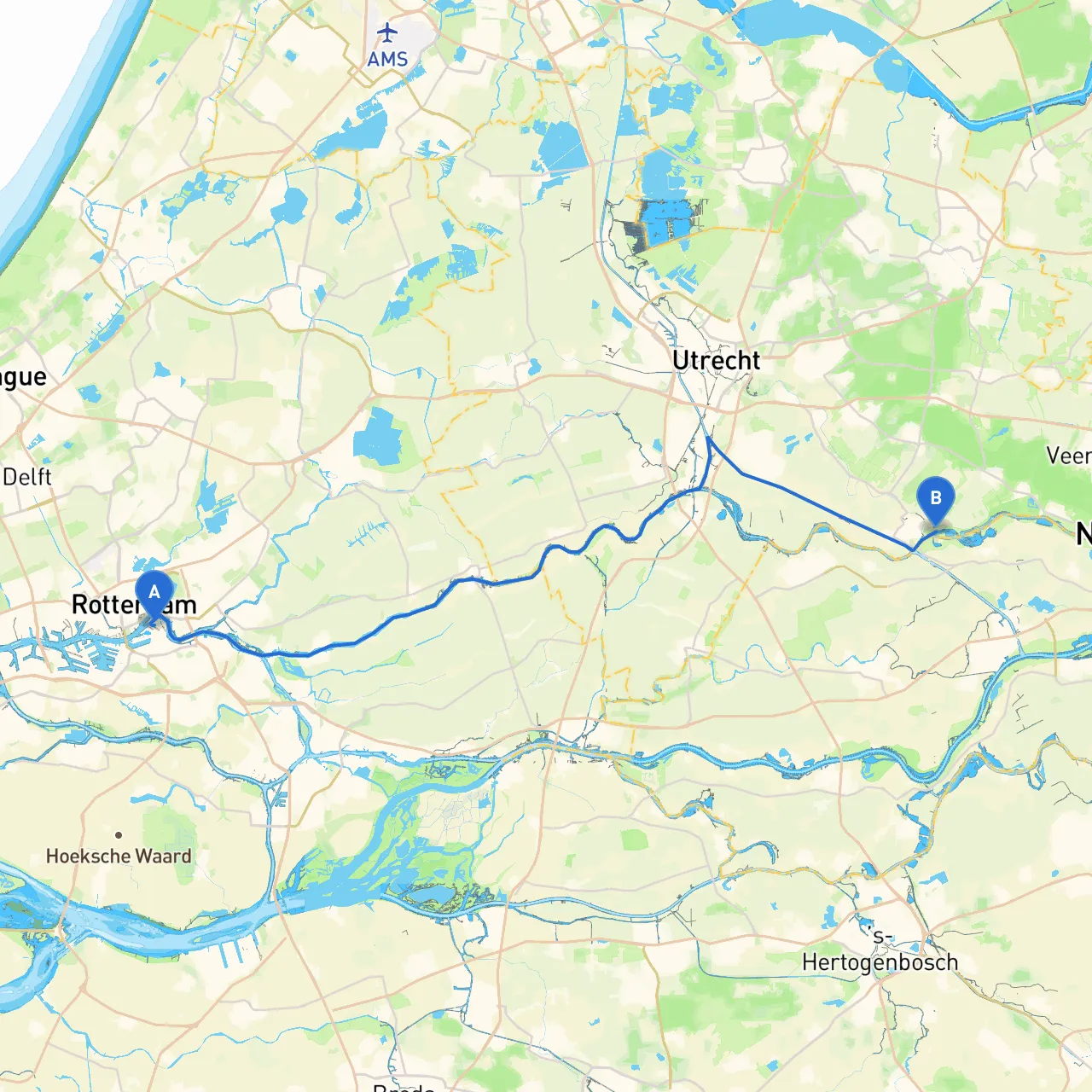 Rotterdam to Wijk bij Duurstede