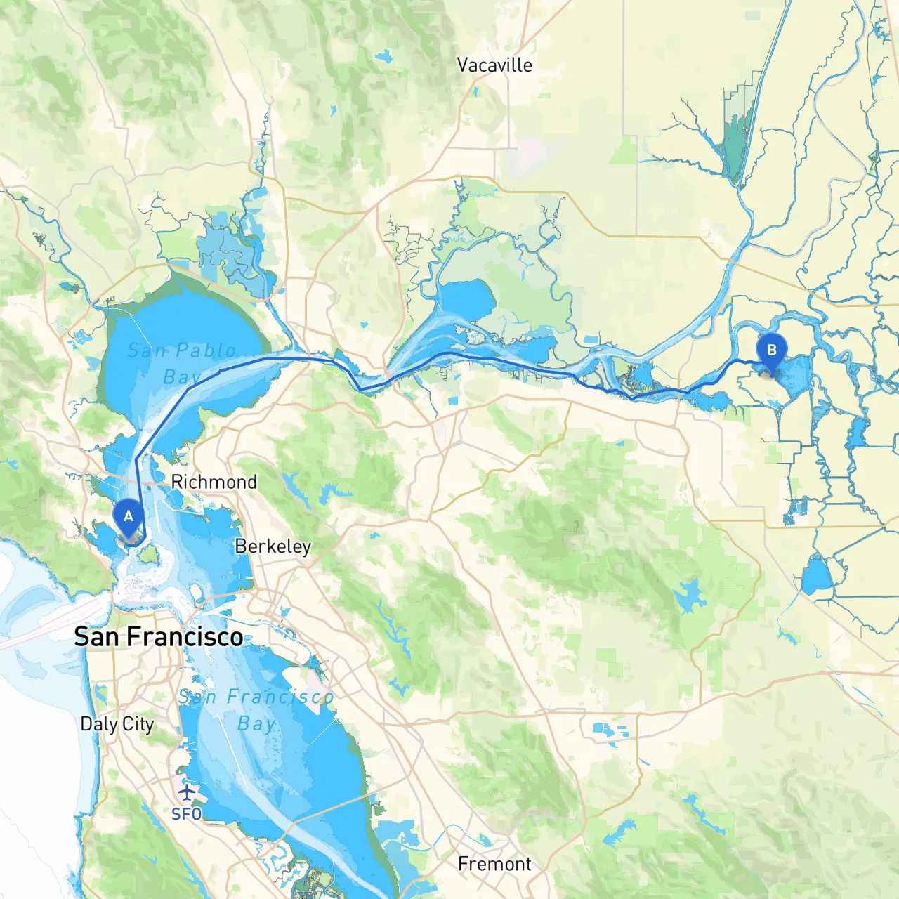 San Francisco to Bethel Island
