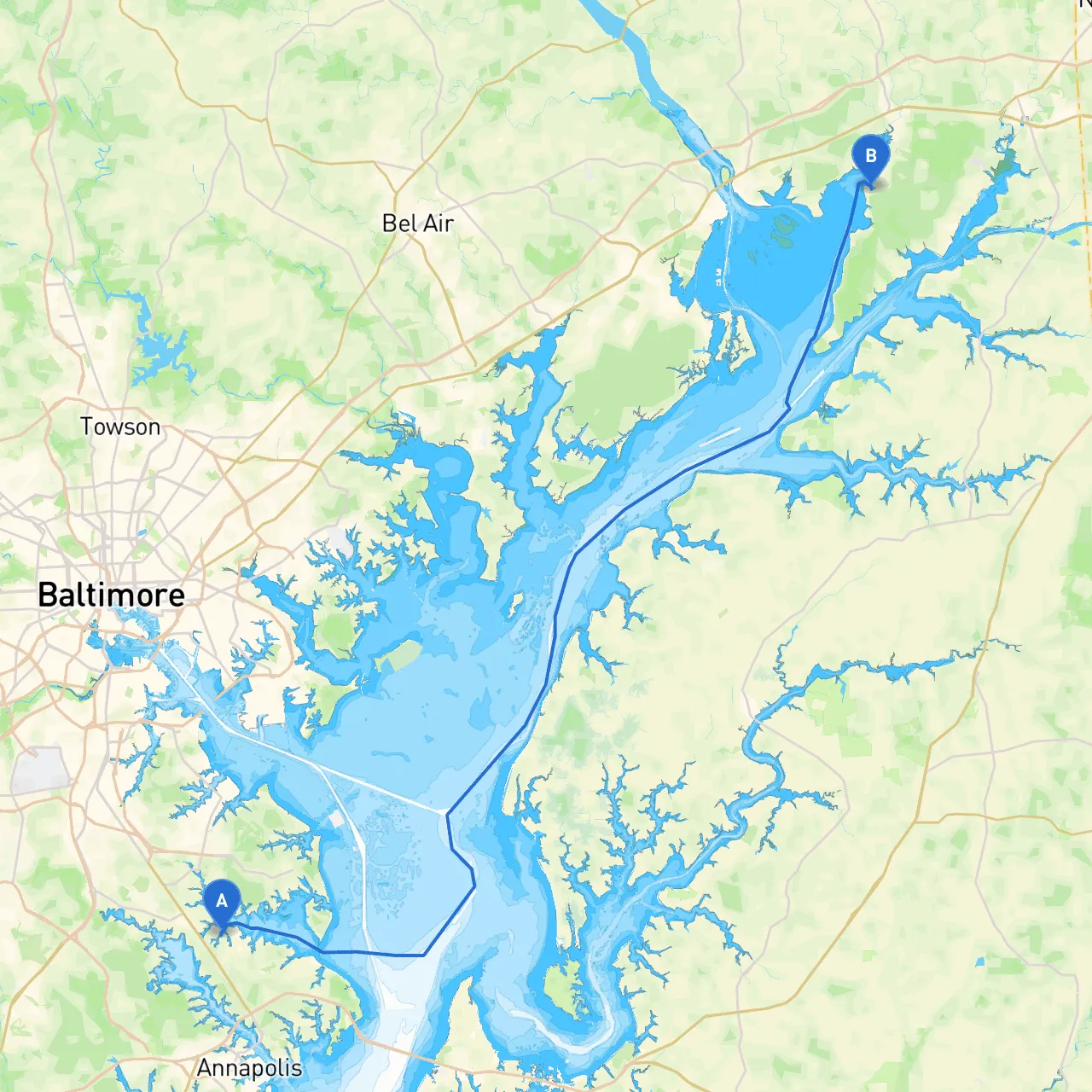 Severna Park to North East