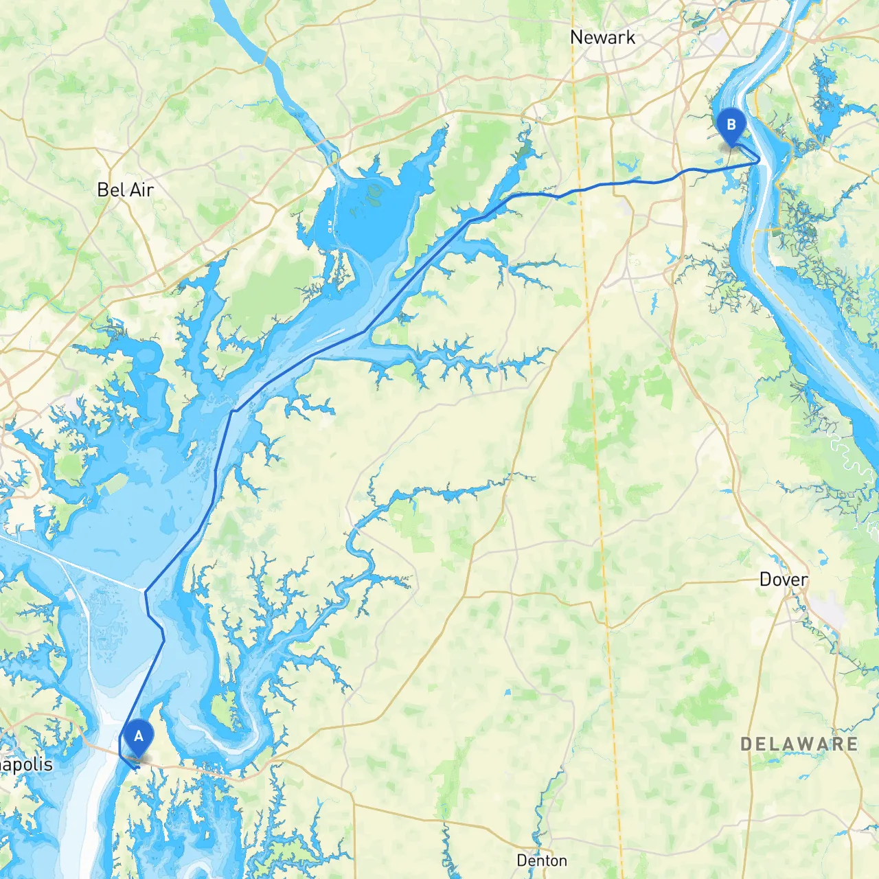 Stevensville to Delaware City