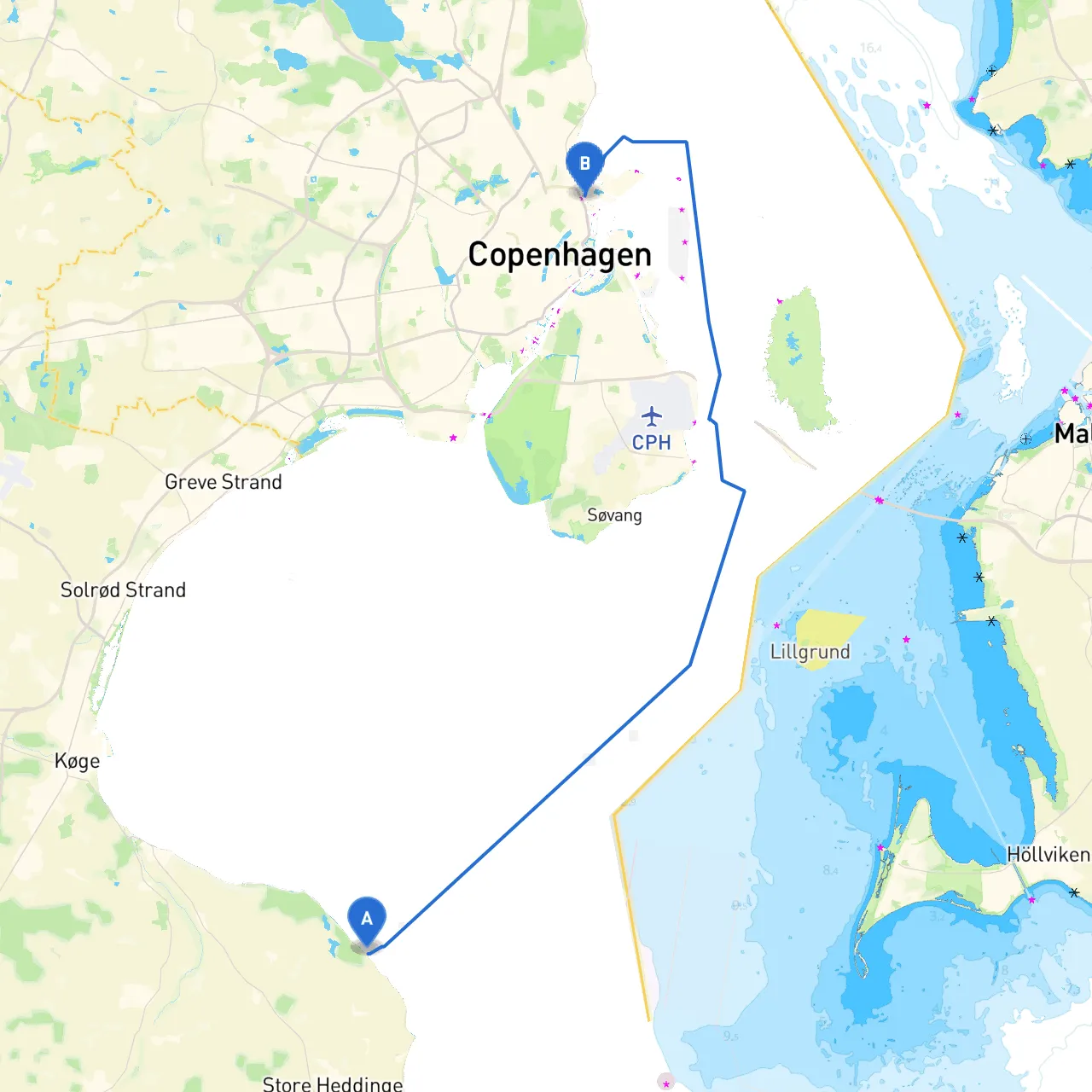 Store Heddinge to København