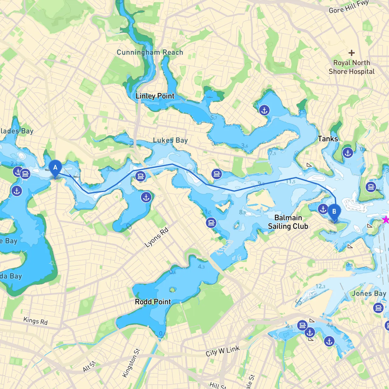 Sydney to Birchgrove