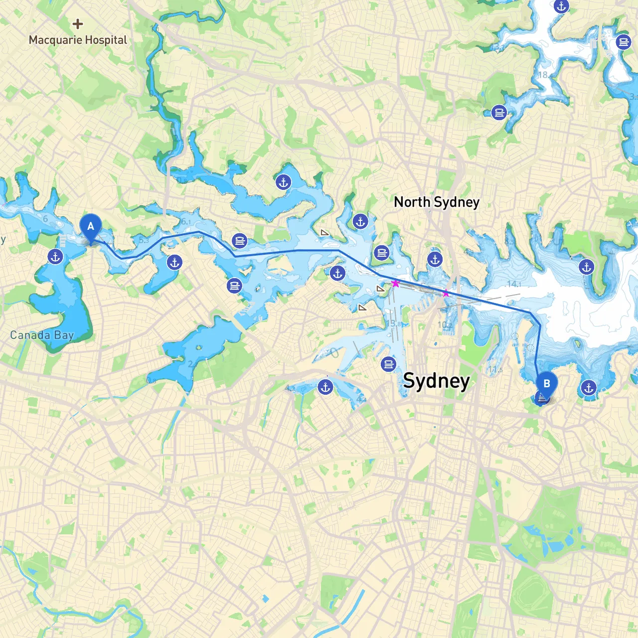 Sydney to Darling Point