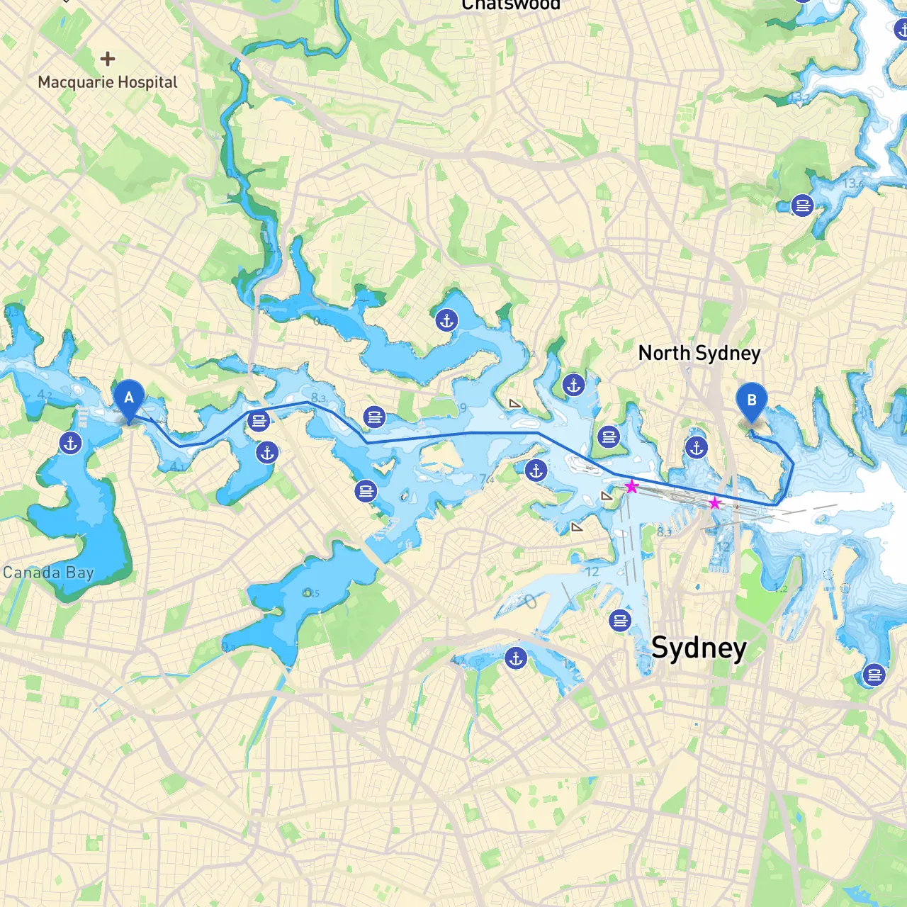 Sydney to Kirribilli