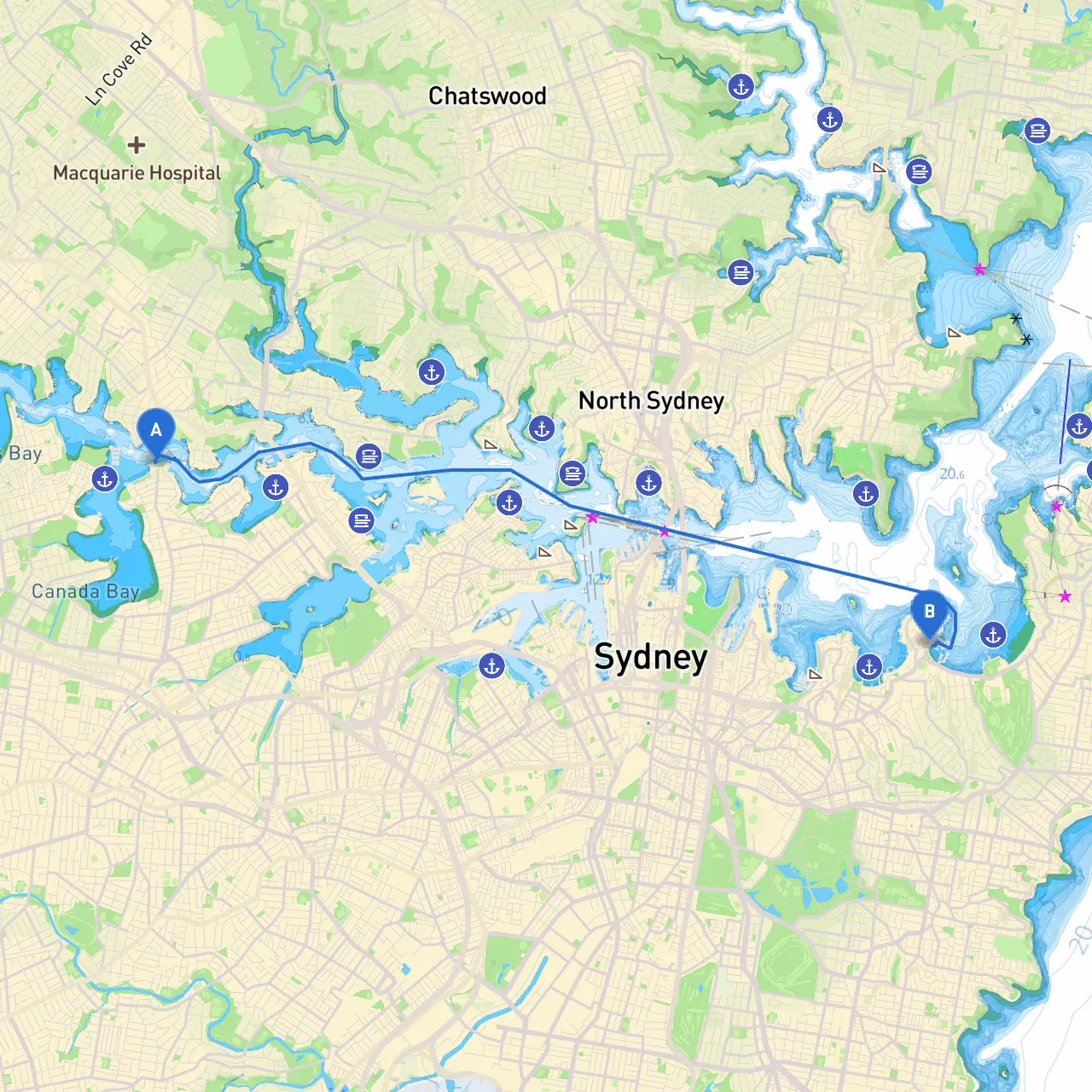 Sydney to Point Piper