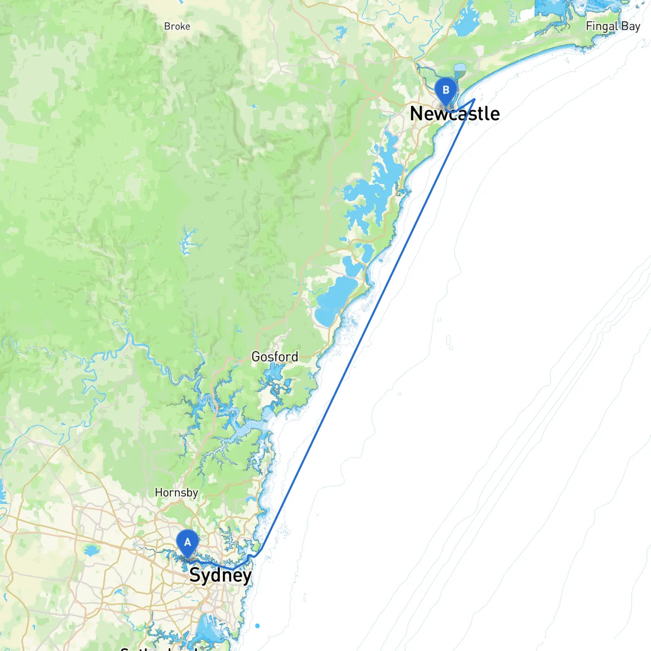 Sydney to Wickham