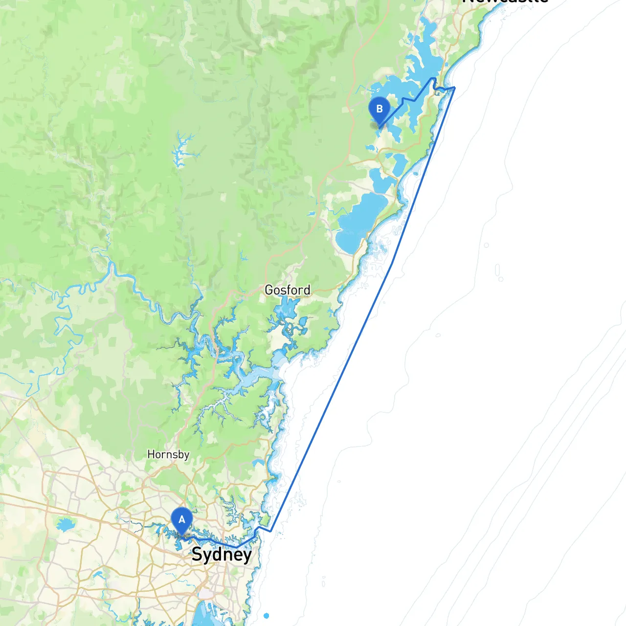 Sydney to Wyee Point