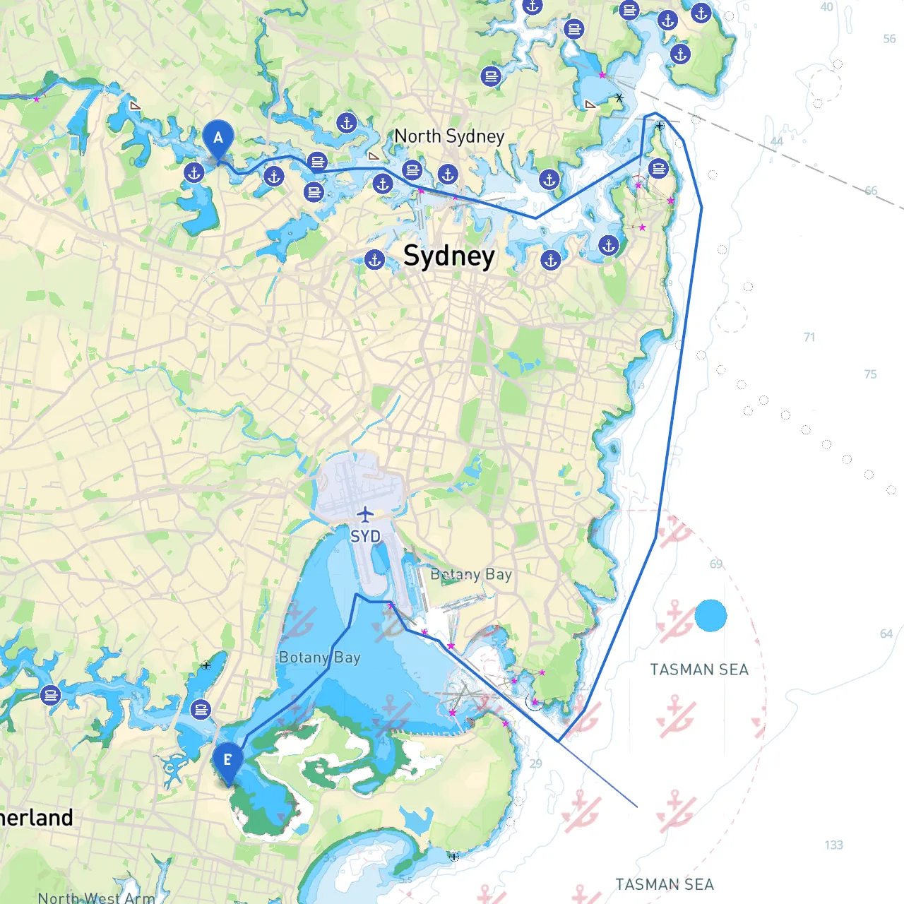 Sydney to Taren Point
