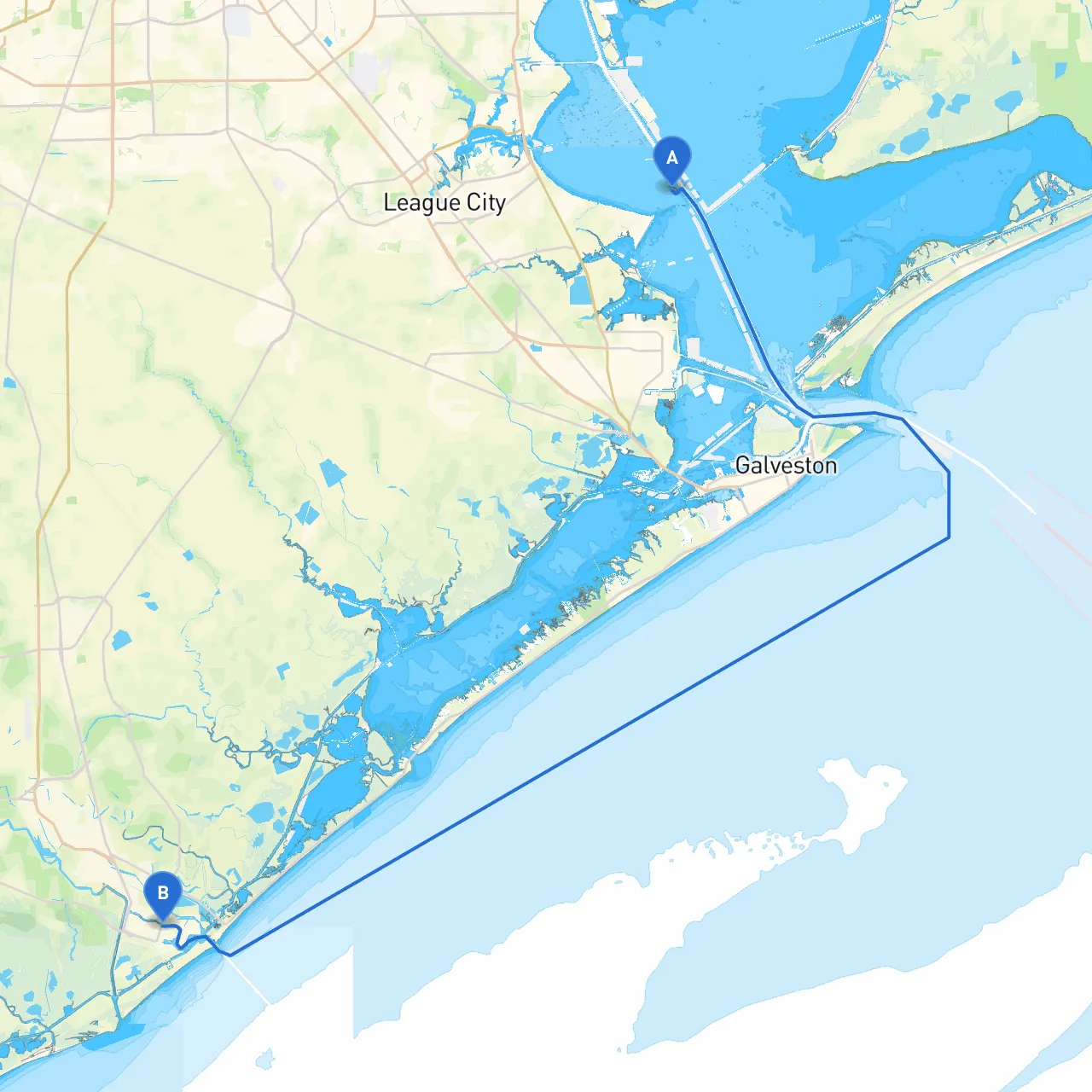 Texas City to Freeport